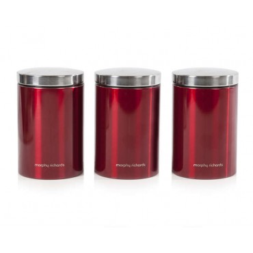 Morphy accents set of 3 canisters red