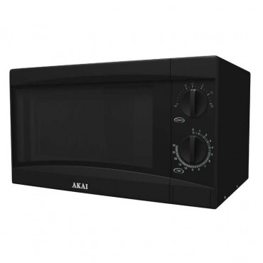 800w manual microwave (black)