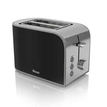 2 slice retro toaster - black