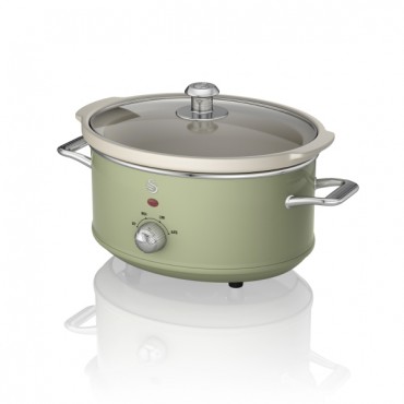 SWAN 3.5L Slow Cooker - Retro Green