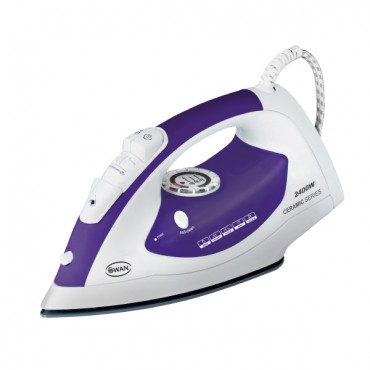 SWAN 2400W Plum Ceramic Sole Plate Iron