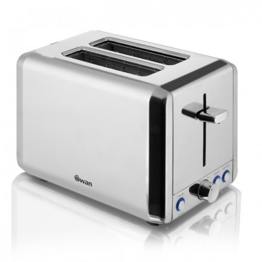 SWAN 2 Slice Polished Stainless Steel Toaster