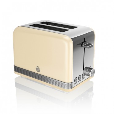 SWAN Retro 2 Slice S/S Toaster - Cream