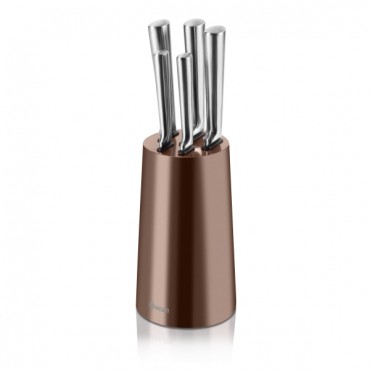 SWAN 5pce Knife Block Copper