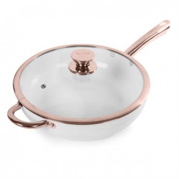 LINEAR 28cm Multi-Pan Rose Gold and White