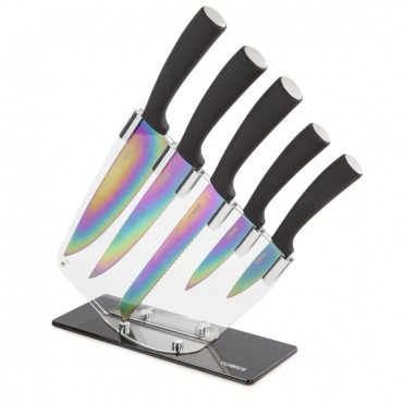 5 Piece Knife Set with Acrylic Stand