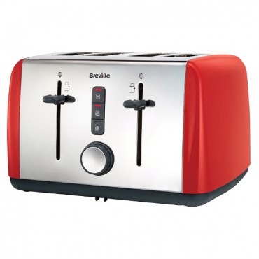 4-Slice Toaster Red