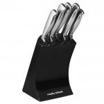 Morphy Accents black 5 piece knife block set