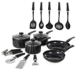 Equip 5 Piece Pan Set with 9 Piece Tool Set