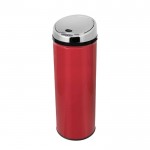 50l round sensor bin red