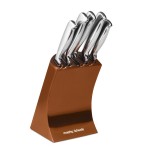 Morphy Accents 5pce Knife Block Copper