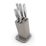 MORPHY Special Edition 5pce Knife Block Pebble