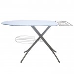 Ironing board with garment rack