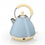 2 litre retro pyramid kettle - blue