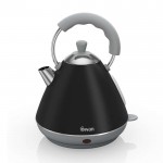 2 litre retro pyramid kettle - black