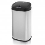 Swan utility 42l square sensor bin m/steel