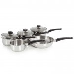 Morphy Richards 5pc stainless steel pan set