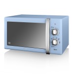 20 Litre Retro Manual Microwave - Blue