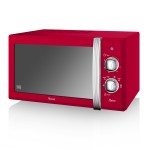 20 Litre Retro Manual Microwave - Red