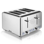 SWAN 4 Slice Polished Stainless Steel Toaster