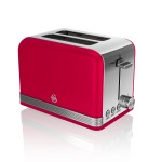 SWAN Retro 2 Slice S/S Toaster - Red