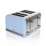 SWAN 4 Slice Retro Toaster - Blue