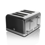 SWAN 4 Slice Retro Toaster - Black