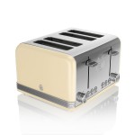 SWAN 4 Slice Retro Toaster - Cream