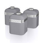 SWAN RETRO Set of 3 Canisters Grey