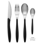 SWAN Oslo 24 Piece Cutlery Set Black