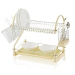 Swan 2 Tier S Shape Dish Rack Cream