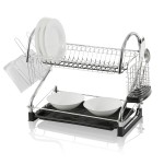 Swan 2 Tier S Shape Dish Rack Chrome