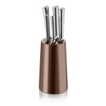 SWAN 5pce Knife Block Copper