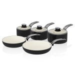 SWAN RETRO 5 Piece Pan Set Black