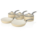 SWAN RETRO 5pce Pan Set Cream