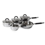 TOWER Essentials 5pce Pan Set S/Steel