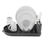 Tower Compact Dishrack w/ Cutlery Holder Grey