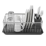 Tower Compact Dishrack w/ Cutlery Holder Grey